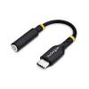 StarTech.com USB-C Audio Adapter to 3.5mm TRRS Jack, Headphone Aux Dongle - Adapter USB-C auf Klinkenstecker - 24 pin USB-C männlich zu 4-poliger Mini-Stecker weiblich - 12.7 cm - Schwarz