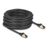 Delock - Netzwerkkabel - RJ-45 (M) zu RJ-45 (M) - 15 m - 6 mm - S / FTP - CAT 7 - ohne Haken - Schwarz