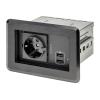 StarTech.com Tischanschlussfeld mit Einbausteckdose ( mit 2x USB-Anschlüssen, 1x Schuko, versenkbare Steckdose, Tischtank) - Steckdosenleiste - Wechselstrom 100-240 V - Eingabe, Eingang Stromversorgung - Ausgangsanschlüsse: 2 (2 x USB, 2 x Spannung)