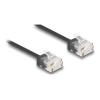 Delock RJ45 Netzwerkkabel Cat.6 UTP Ultra Slim 3 m schwarz mit kurzen Steckern