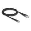 Delock USB 2.0 Kabel USB Typ-A Stecker zu USB-C Stecker mit verlängertem Knickschutz 2 m