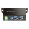 StarTech.com 4-Port Managed USB Hub with 4x USB-A, Heavy Duty with Metal Industrial Housing, ESD & Surge Protection, Wall / Desk / Din-Rail Mountable, USB 3.0 / 3.1 / 3.2 Gen 1 5Gbps - Hub - 3 x USB 3.2 Gen 2 + 1 x USB 3.2 Gen 1 - wandmontierbar, Desktop,