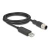 Delock - Kabel USB / seriell - USB (M) zu 8-polig M12 (M) - 1.8 m - unterstützt RS-232 serielle Schnittstelle - Schwarz