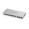 Zyxel XGS1210-12 - V2 - Switch - managed - 8 x 10 / 100 / 1000 + 2 x 100 / 1000 / 2.5G + 2 x 1 Gigabit / 10 Gigabit SFP+ (Uplink) - Desktop, wandmontierbar