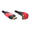 Delock High Speed HDMI with Ethernet - HDMI-Kabel mit Ethernet - HDMI männlich zu HDMI männlich - 2 m - rechtwinkliger Anschluss