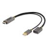 StarTech.com 1ft (30cm) HDMI to DisplayPort Adapter, Active 4K 60Hz HDMI Source to DP Monitor Adapter Cable, USB Bus Powered, HDMI 2.0 to DisplayPort Converter for Laptops / PC - Supports HDR and Ultrawide Displays (128-HDMI-DISPLAYPORT) - Adapterkabel