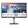 AOC Value-line Q27V5N / BK - V5 series - LED-Monitor - 68.6 cm (27") - 2560 x 1440 QHD @ 75 Hz - VA - 300 cd / m² - 4000:1 - 4 ms - 2xHDMI, 2xDisplayPort - Lautsprecher - mattschwarz