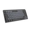 Logitech Master Series MX Mechanical Mini for Mac - Tastatur - hinterleuchtet - kabellos - Bluetooth LE - QWERTY - US International - Tastenschalter: Tactile Quiet - Space-grau
