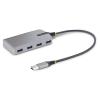 StarTech.com 4-Port USB Hub, USB 3.0 5Gbps, Bus Powered, USB-A to 4x USB-A Hub with Optional Auxiliary Power Input, Portable Desktop / Laptop USB Hub with 1ft (30cm) Attached Cable - USB Expansion Hub (5G4AB-USB-A-HUB) - Hub - 4 x USB 3.2 Gen 1 + 1 x m