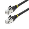 StarTech.com 50cm CAT6a Ethernet Cable - Black - Low Smoke Zero Halogen (LSZH) - 10GbE 500MHz 100W PoE++ Snagless RJ-45 w / Strain Reliefs S / FTP Network Patch Cord - Patch-Kabel - RJ-45 (M) zu RJ-45 (M) - 50 cm - S / FTP - CAT 6a - IEEE 802.3bt - ohne H