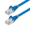 StarTech.com 1.5m CAT6a Ethernet Cable - Blue - Low Smoke Zero Halogen (LSZH) - 10GbE 500MHz 100W PoE++ Snagless RJ-45 w / Strain Reliefs S / FTP Network Patch Cord - Patch-Kabel - RJ-45 (M) zu RJ-45 (M) - 1.5 m - S / FTP - CAT 6a - IEEE 802.3bt - ohne Ha