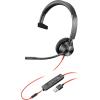 Poly Blackwire 3315 - Blackwire 3300 series - Headset - On-Ear - kabelgebunden - 3,5 mm Stecker, USB-A - Schwarz - Replaces Poly SKU 213936-101