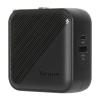 Targus - Netzteil - GaN - 65 Watt - PD - 2 Ausgabeanschlussstellen (24 pin USB-C, USB Typ A) - Schwarz