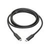 Eaton Tripp Lite Series USB-C Cable (M / M) - USB 3.2, Gen 1 (5 Gbps), 5A Rating, Thunderbolt 3 Compatible, 6 ft. (1.83 m) - USB-Kabel - 24 pin USB-C (M) zu 24 pin USB-C (M) - USB 3.1 Gen 1 / Thunderbolt 3 - 1.8 m - Schwarz
