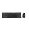 CHERRY DW 9500 SLIM - Tastatur-und-Maus-Set - kabellos - 2.4 GHz, Bluetooth 4.0 - US mit Euro-Symbol - Tastenschalter: CHERRY SX - Grau, Schwarz - plastikfreie Verpackung