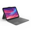 Logitech Combo Touch - Tastatur und Foliohülle - mit Trackpad - hintergrundbeleuchtet - Apple Smart connector - QWERTY - Spanisch - Oxford Gray - für Apple 10.9-inch iPad (10. Generation)