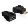 Delock Adapter High Speed HDMI with Ethernet - HDMI-Adapter - 19 pin mini HDMI Type C weiblich zu 19 pin micro HDMI Type D männlich