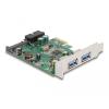 Delock - USB-Adapter - PCIe 2.0 Low-Profile - USB, USB 2.0, USB 3.0, USB 3.2 Gen 1