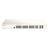 D-Link Nuclias Cloud-Managed DBS-2000-28P - Switch - Smart - 24 x 10 / 100 / 1000 (PoE+) + 4 x Kombi-Gigabit-SFP - an Rack montierbar - PoE+ (193 W) - mit 1 Jahr Nuclias Cloud Management - für P / N: DEM-211, DEM-310GT, DEM-311GT, DEM-312GT2, DGS-712