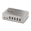 StarTech.com 10-Port USB-C Hub, 8x USB-A + 2x USB-C, Self-Powered w / 65W Power Supply, USB 3.1 10Gbps Hub w / BC1.2 Charging, Desktop / Laptop USB Hub with 3ft Locking USB-IF Certified Cable - USB Expansion Hub (10G8A2CS-USB-C-HUB) - Hub - 8 x USB 3.2 G