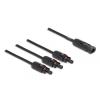 Delock - Solarkabel - DL4 (M) zu DL4 (W) - 1000 V - 35 cm - Schnappverschluss - Schwarz
