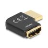 Delock HDMI Adapter Stecker zu Buchse 90 Grad links gewinkelt 8K 60 Hz Metall