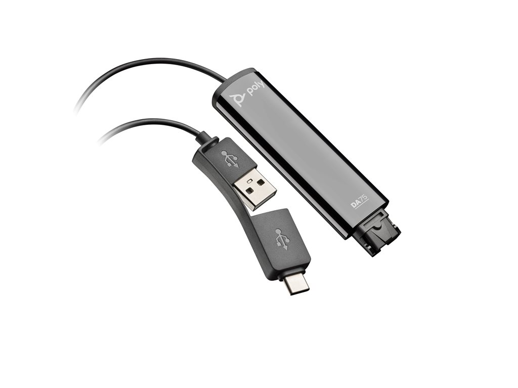 Poly DA75 - Soundkarte - USB-C / USB-A - für Victus by HP Laptop 16, Laptop 14, 15, 17, Pavilion Plus Laptop 14, 16 - Replaces Poly SKU 218266-01