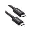 StarTech.com 50cm (1.6ft) Thunderbolt 3 Cable, 40Gbps, 100W PD, 4K / 5K Video, Thunderbolt-Certified, Compatible w / TB4 / USB 3.2 / DisplayPort - Thunderbolt-Kabel - 24 pin USB-C (M) zu 24 pin USB-C (M) - Thunderbolt 3 / USB / DisplayPort - 50 cm - Schwa