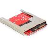Delock Converter SATA 22 pin > mSATA with 2.5" Frame - Schnittstellenadapter - mSATA - mSATA - SAS 6Gb / s, SATA 6Gb / s