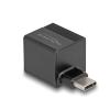 Delock Adapter to Gigabit LAN mini - Netzwerkadapter - USB-C - Gigabit Ethernet x 1 - Schwarz