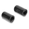 Delock - Netzwerkkoppler - RJ-45 (W) zu RJ-45 (W) - CAT 6 - cylindrical shape - Schwarz