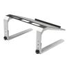 StarTech.com LTSTND Laptoperhohung (verstellbarer Laptopstander, hochbelastbarer Stahl & Aluminium, 3 Hoheneinstellungen, neigbar, ergonomisch) - Notebook-Ständer - Desktop - 43.2 cm (17") - Schwarz, Silber