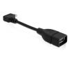Delock - USB-Kabel - USB (W) zu Micro-USB Typ B (M) - USB 2.0 OTG - 11 cm - 90° Stecker