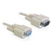 Delock - Serielles Verlängerungskabel - DB-9 (M) zu DB-9 (W) - 1 m - beige - China