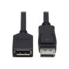 Eaton Tripp Lite Series DisplayPort Extension Cable with Latch, 4K @ 60 Hz, HDCP 2.2 (M / F), 15 ft. (4.57 m) - DisplayPort-Verlängerungskabel - DisplayPort (M) zu DisplayPort (W) - 4.57 m - eingerastet, 4K Unterstützung - Schwarz