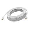 15 m HDMI-Kabel - 8k bei 60 Hz - HDMI-Version 2.1 - 48 Gbps - doppelt abgeschirmt - vergoldete Stecker - HDMI (m) zu HDMI (m) - Außendurchmesser 8,7 mm - 26 AWG - weiß