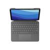 Logitech Combo Touch - Tastatur und Foliohülle - mit Trackpad - hintergrundbeleuchtet - Apple Smart connector - QWERTZ - Deutsch - Oxford Gray - für Apple 12.9-inch iPad Pro (5. Generation)