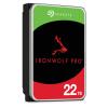 Seagate IronWolf Pro ST22000NT001 - Festplatte - 22 TB - intern - 3.5" (8.9 cm) - SATA 6Gb / s - 7200 rpm - Puffer: 512 MB - mit 3 Jahre Seagate Rescue Datenwiederherstellung