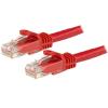 StarTech.com 3m Cat6 UTP RJ45 Gigabit Patchkabel Snagless - Cat 6 Netzwerkkabel mit Schutzmanschette - Cat.6 Patch-Kabel - Rot - Patch-Kabel - RJ-45 (M) zu RJ-45 (M) - 3 m - UTP - CAT 6 - geformt, ohne Haken - Rot