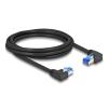 Delock RJ45 Netzwerkkabel Cat.6A S / FTP rechts / links gewinkelt 2 m schwarz