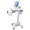 Ergotron - Wagen - für LCD-Display / PC-Ausrüstung - medizinisch - Kunststoff, Aluminium, verzinker Stahl - Grau, weiß, Polished Aluminum - Bildschirmgröße: bis zu 61 cm (bis zu 24 Zoll)