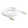 Delock - Patch-Kabel - RJ-45 (M) zu RJ-45 (M) - 3 m - U / FTP - CAT 8.1 - flach, bis zu 40 Gbps Datenübertragungsrate, geformt, ohne Haken - weiß