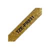 Brother TZe-PR831 - Schwarzer Druck auf Premium Glitter Gold - Rolle (1,2 cm x 8 m) 1 Kassette(n) laminiertes Band - für Brother PT-H110, H200, P-Touch PT-D210, D400, D600, D800, E110, E310, H110, H200, P900