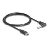 Delock - Stromkabel - 24 pin USB-C (M) zu Gleichstromstecker 3,5 x 1,35 mm (M) gewinkelt - 5 V - 1 A - 1.5 m - Schwarz