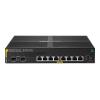 HPE Aruba Networking CX 6000 8p 10M / 100M / 1G Class4 PoE 2p SFP 1G 67W Switch - Switch - managed - 8 x 10 / 100 / 1000 (PoE+) + 2 x Gigabit SFP (Uplink) - an Rack montierbar, wandmontierbar - PoE+ (67 W) - BTO