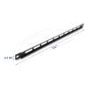 Delock - Rackpaneel - with cable tie fastening - Schwarz - 0.5U - 48.3 cm (19")