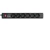 Eaton Protection Strip PS6D - Überspannungsschutz - AC 220-250 V - 2500 Watt - Ausgangsanschlüsse: 6 - Schwarz