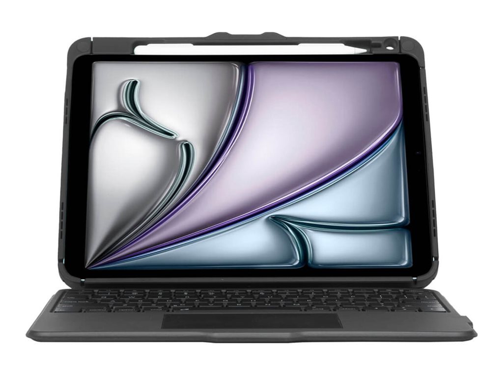 Targus Versavu - Tastatur und Foliohülle (Keyboard-Koffer) - mit Trackpad - hinterleuchtet - kabellos - Bluetooth 5.0 - AZERTY - Französisch - Schwarz