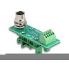 Delock M12 Übergabemodul Adapter 4 Pin A-kodiert Buchse zu 5 Pin Terminalblock für Hutschiene