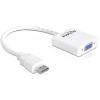 Delock Adapter HDMI-A Stecker > VGA Buchse - Videoadapter - HDMI männlich zu HD-15 (VGA) weiblich - weiß